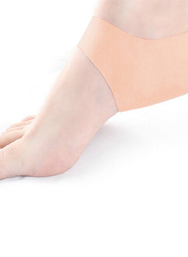Generic - Silicone Moisturizing Gel Heel Sock Beige - Image 1
