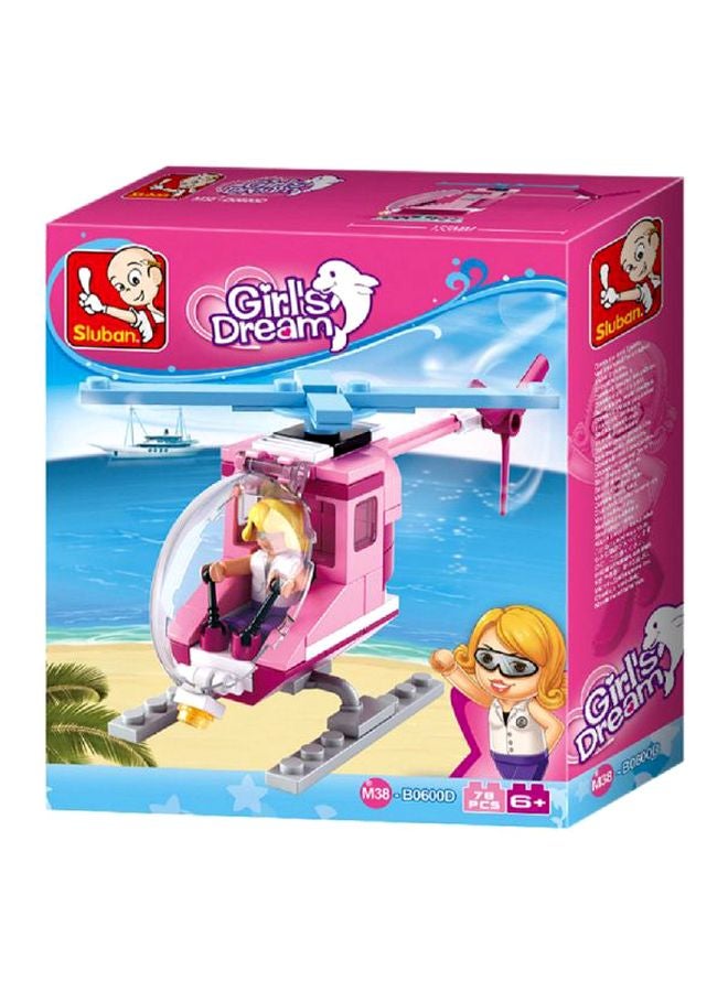 Sluban 1860425260477 78-Piece Helicopter Play Set 78 6+ Years - Image 2