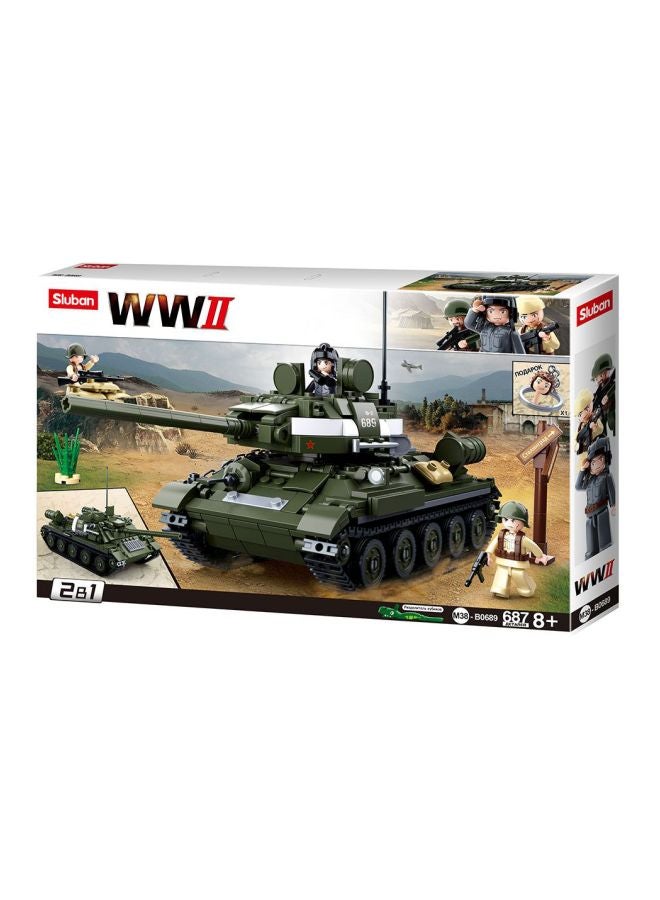 Sluban 687-Piece WWII Soviet Tank Building Set M38-BO689  - Image 2
