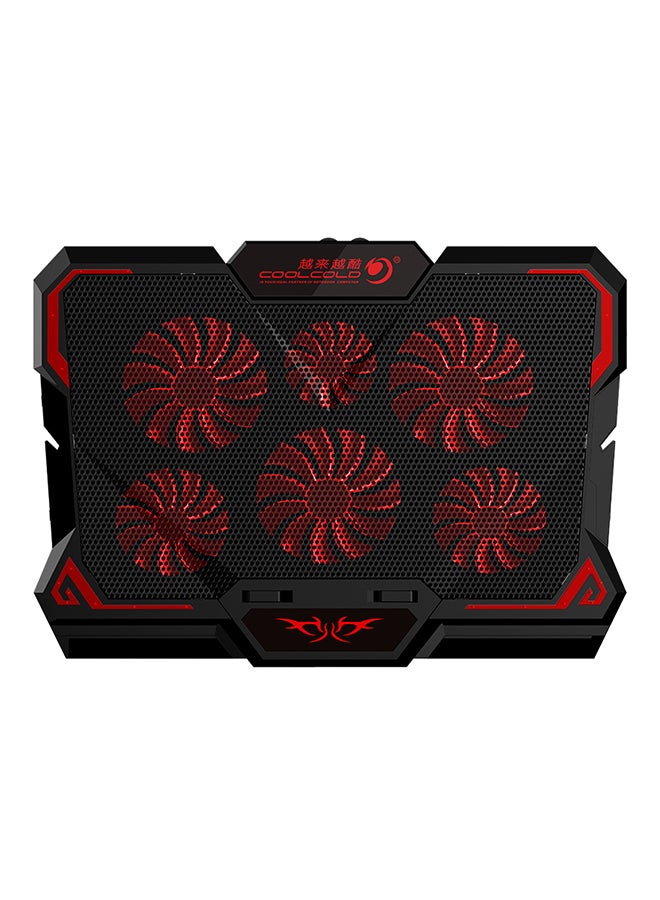 COOLCOLD K38 Laptop Cooling Fan Red/Black  - Image 1
