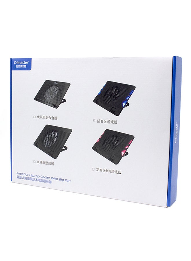 oimaster Laptop Ventilated Holder Heat Dissipation Panel with Blue Light 39 x 29 x 3.2centimeter Silver/Black - Image 2