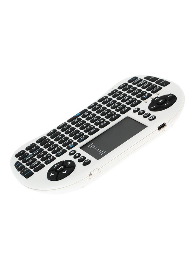 2.4G Mini USB Wireless Keyboard Touchpad And Air Mouse Remote Control For Android Windows TV Box Smart Phone white/Black