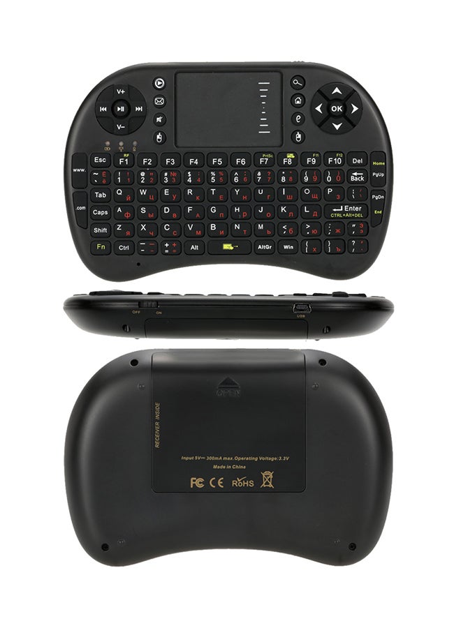 Generic - 2.4G Mini USB Wireless Keyboard Touchpad And Air Mouse Remote Control For Android Windows TV Box Smart Phone Black - Image 1