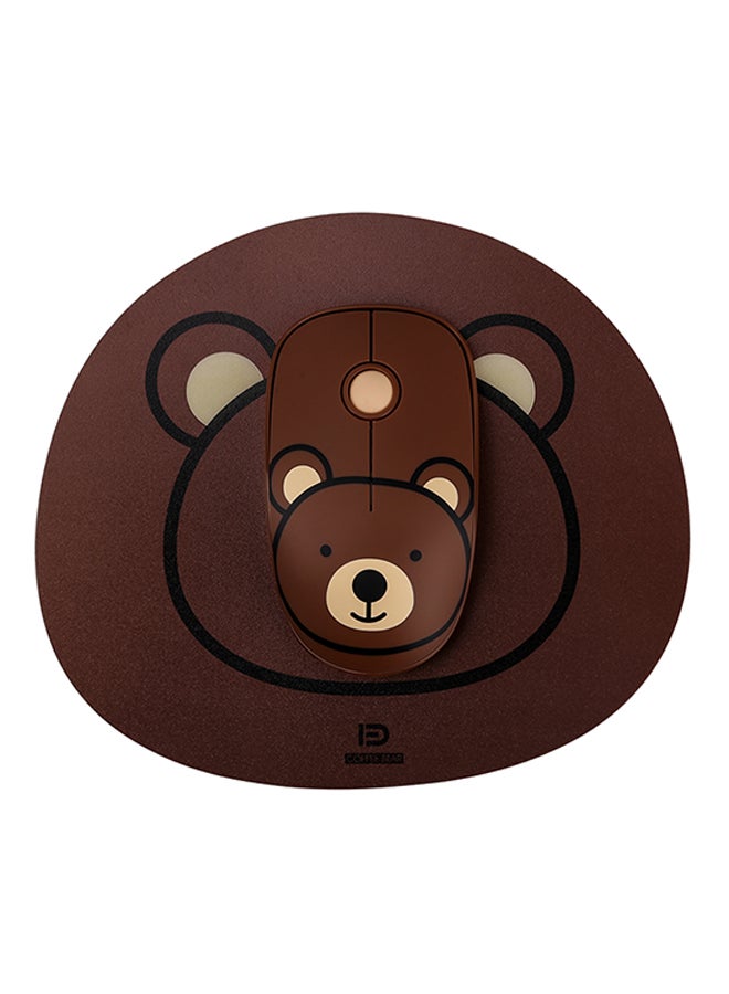 FD E680 Wireless Mouse With Pad Brown