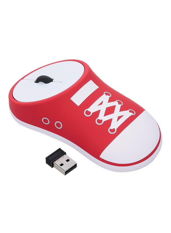 Rechargeable Wireless Sneaker Mouse Red 