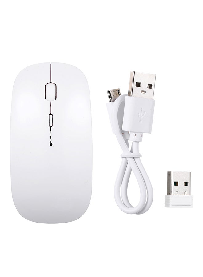 ماوس لاسلكي بصري usb بتردد 2.4 جيجاهيرتز أبيض - Image 2