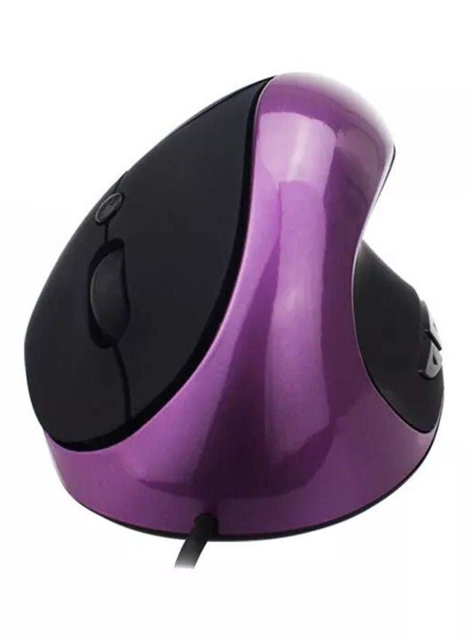 Optical Vertical Wired Mouse Purple - Image 1