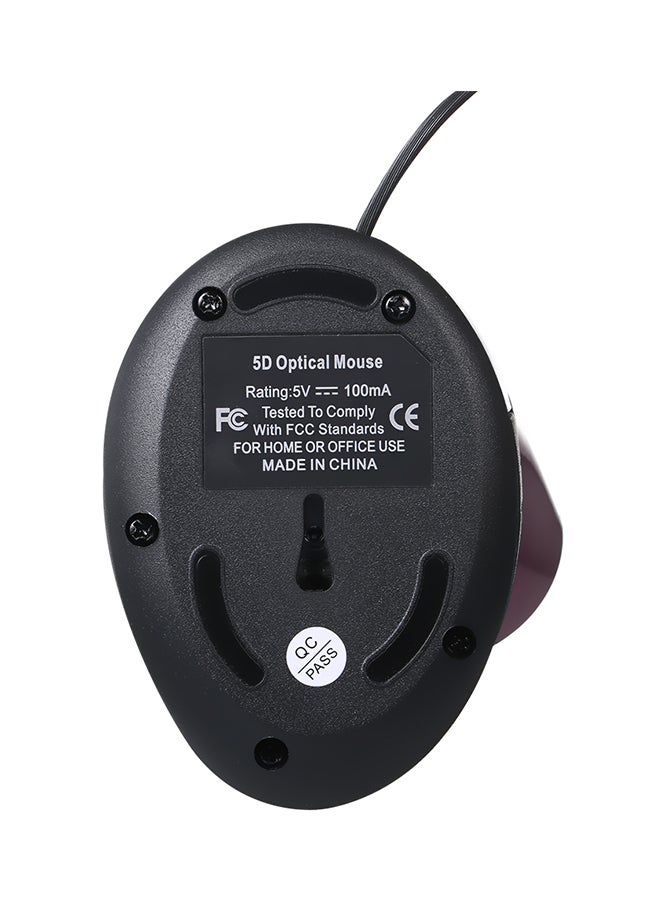 ماوس USB سلكي بتصميم بصري 5D أرجواني - Image 2