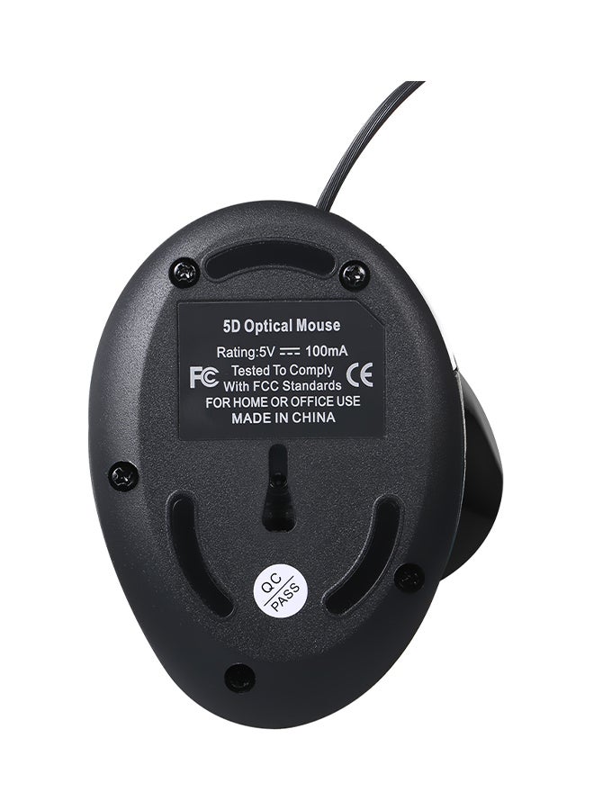 ماوس بصري مزود بمنفذ USB أسود - Image 2