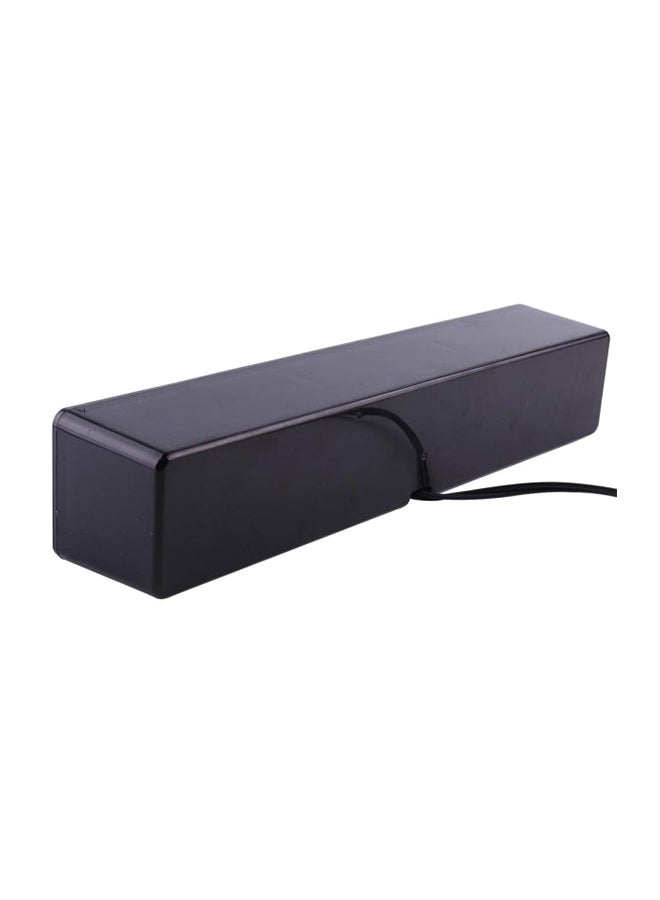 Kisonli Portable Wired USB 2.0  Speaker Black - Image 2