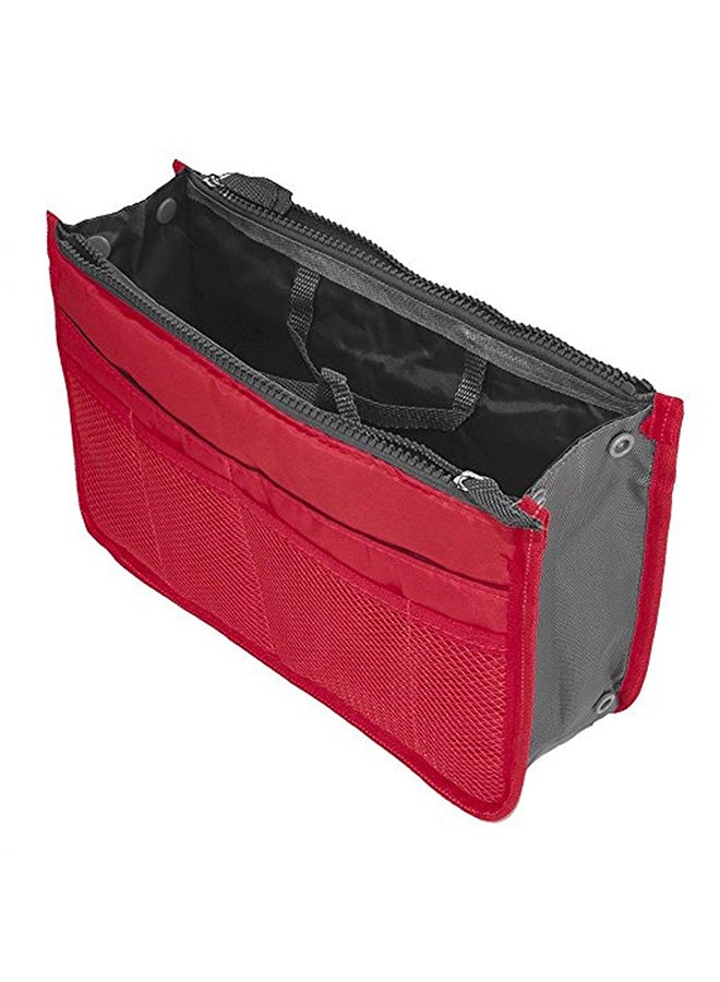 Organizer Bag With Zipper Red 28x16.5x8cm