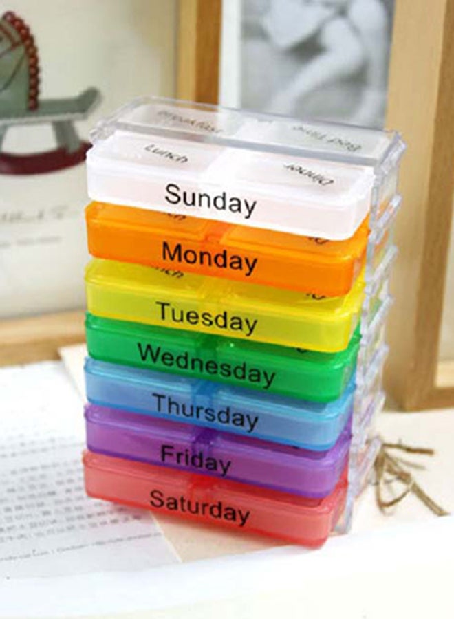 7 Day Weekly Medicine Tablet Box Dispenser Organizer Case - Image 2