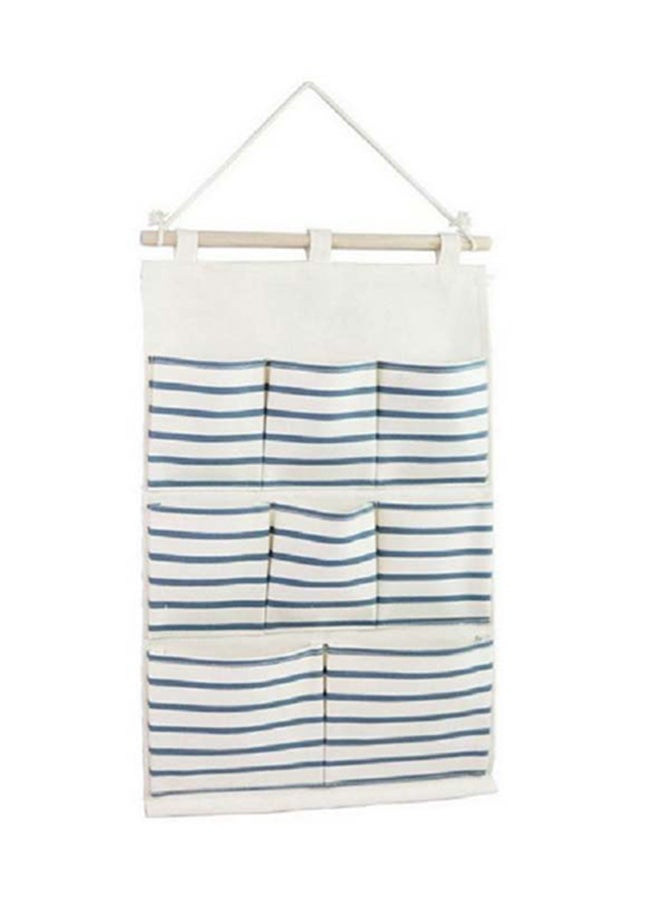 8 Pockets Linen Wall Door Closet Hanging Storage Bag Case Home Door Organizer Multicolour 23x13.7centimeter  - Image 1