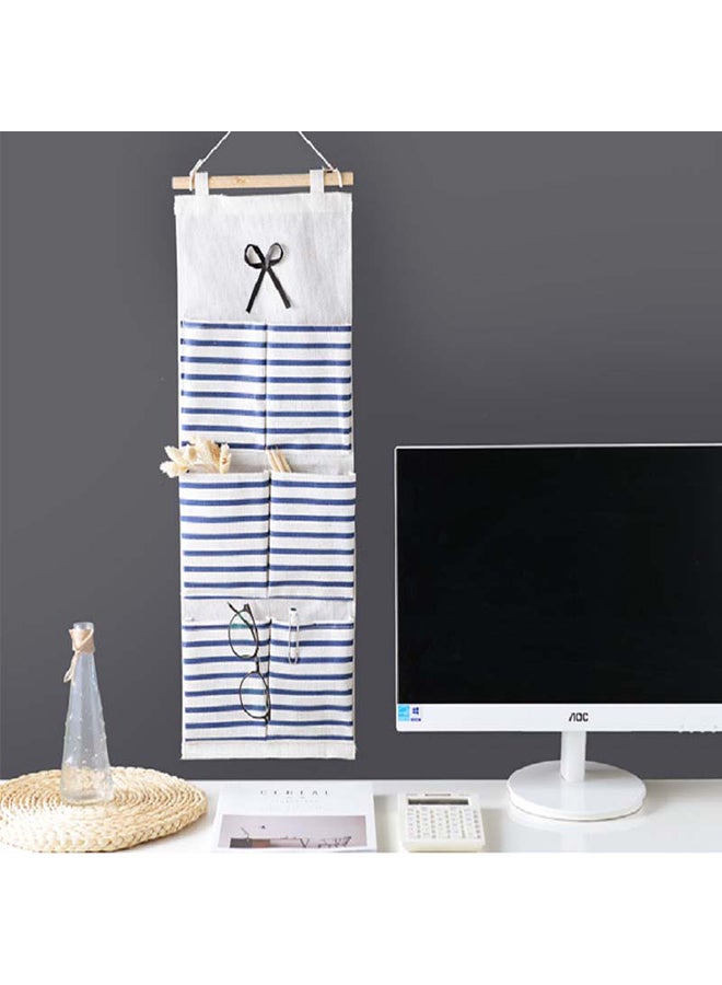 8 Pockets Linen Wall Door Closet Hanging Storage Bag Case Home Door Organizer Multicolour 23x13.7centimeter  - Image 3