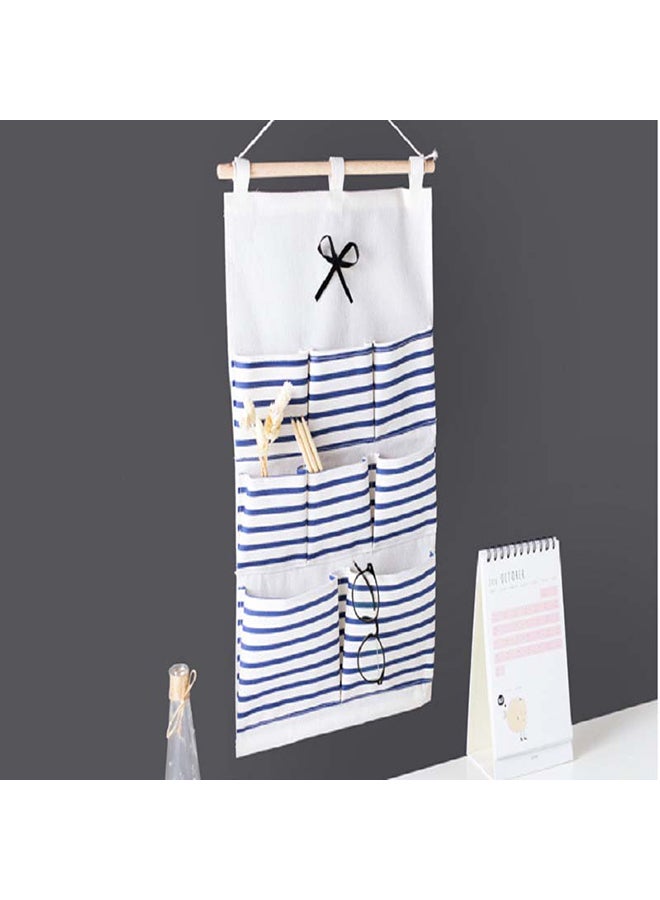 8 Pockets Linen Wall Door Closet Hanging Storage Bag Case Home Door Organizer Multicolour 23x13.7centimeter  - Image 2