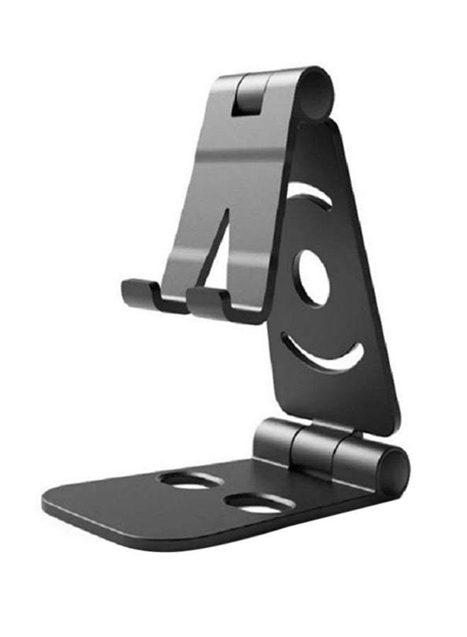 Folding Double-Shaft Non Slip Phone Holder Black 8x7.3x10cm 