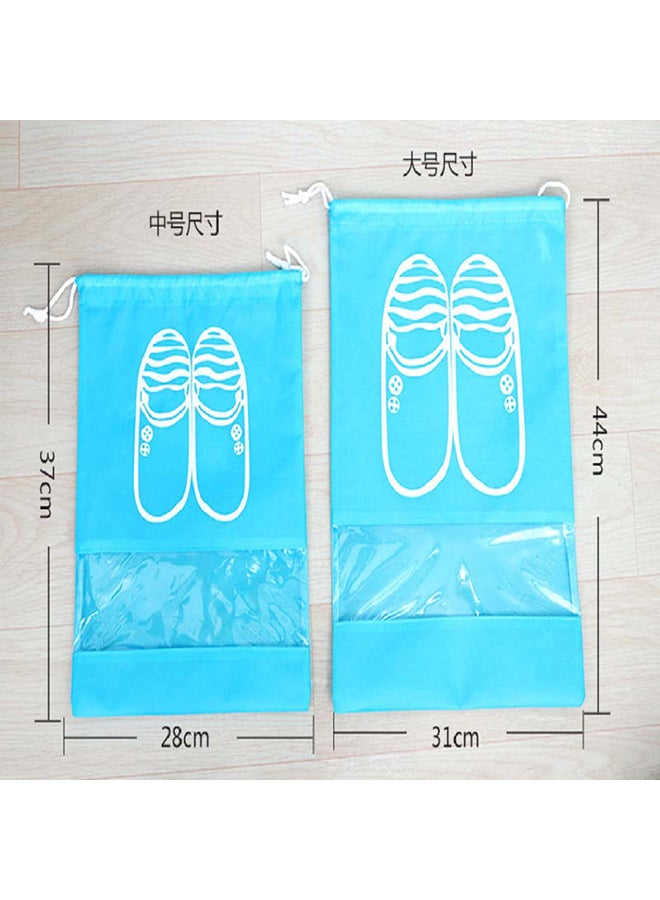 10-Pcs Portable Travel Shoe Bags Storage Organizer Bag Blue 44x32cm  - Image 3