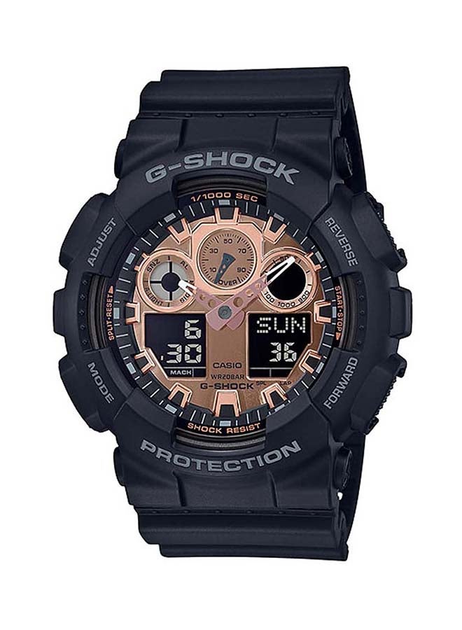 جي شوك ساعة يد بعقارب وسوار من المطاط طراز GA-100MMC-1ADR men - Image 1
