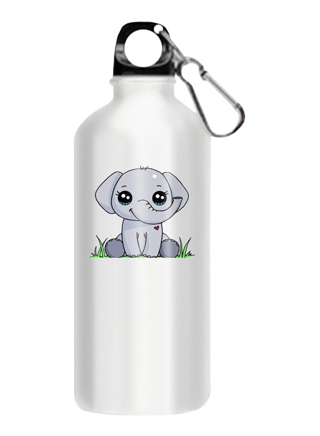 Elephant Printed Water Bottle Multicolour