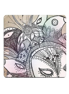 Unique Design Printed Coaster Multicolour 9x9cm
