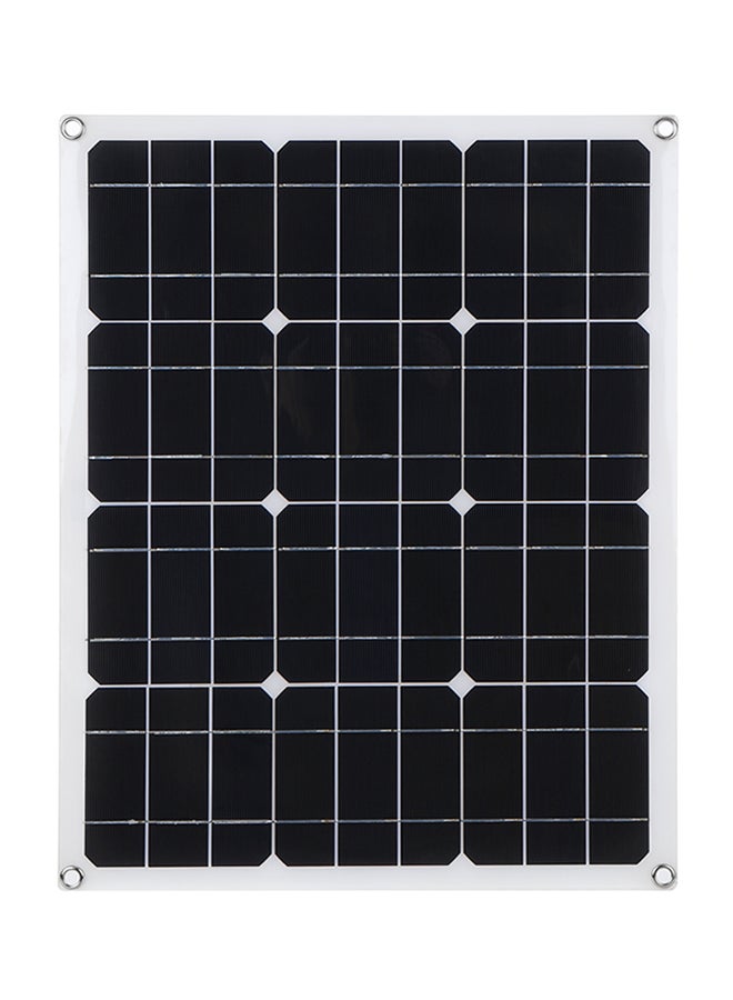 Generic Portable Dual Output Solar Power Energy Charging Panel Black  - Image 1