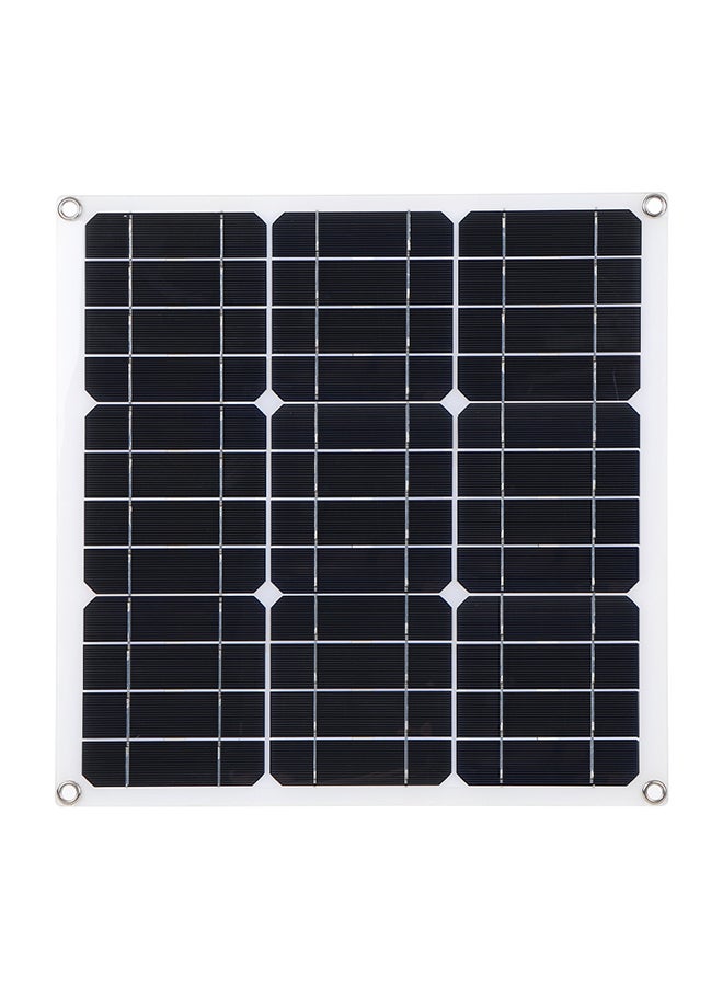 Generic Portable Dual Output Solar Power Energy Charging Panel Black  - Image 1