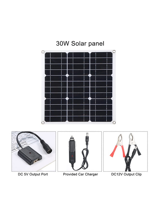 Generic Portable Dual Output Solar Power Energy Charging Panel Black  - Image 2