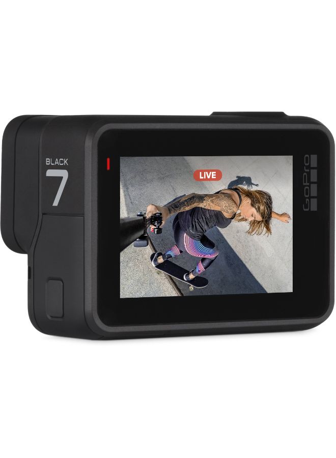 Hero7 Sports Digital Action Camera Black with 12MP, 4K60/1080p240 video resolution  8x Slo-Mo Wi-Fi + Bluetooth GPS Enabled Water Resistant