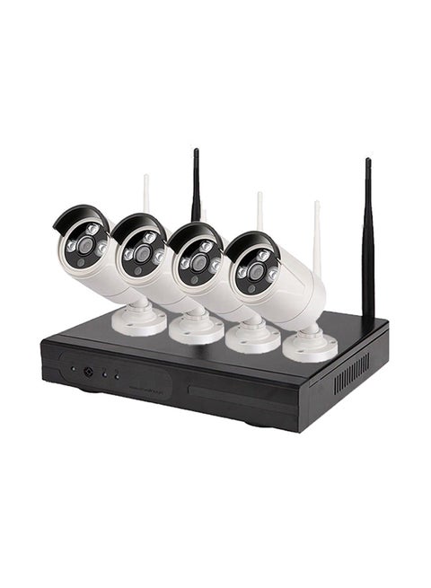4-Piece Four Channel Wireless IP Camera With NVR Kit