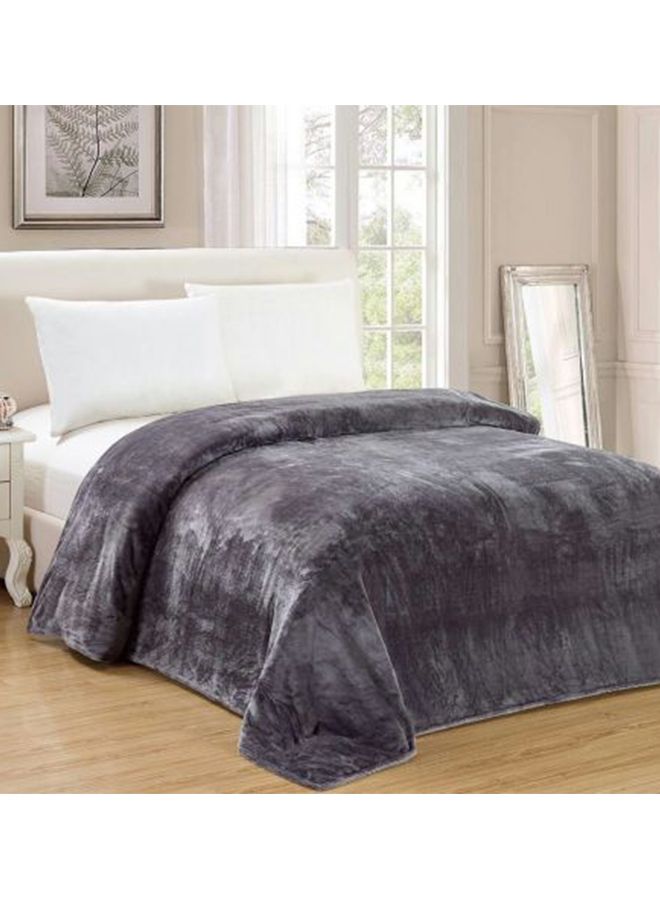 Soft Fleece Single Size Blanket Flannel Grey 