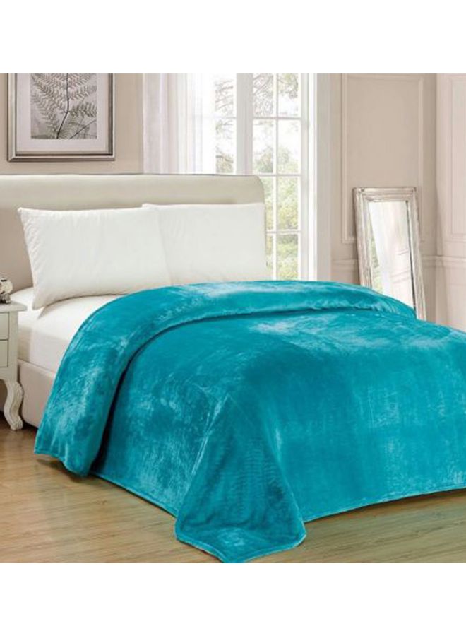 Soft Fleece King Size Blanket Flannel Blue 274x250cm 
