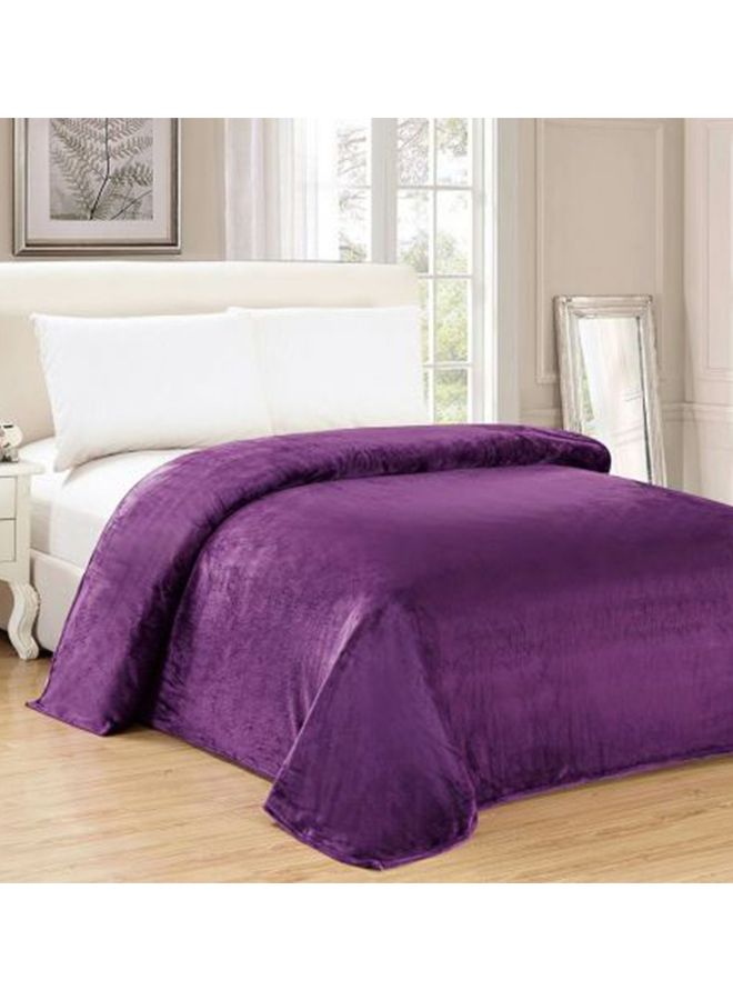Soft Fleece Single Size Blanket Flannel Purple 