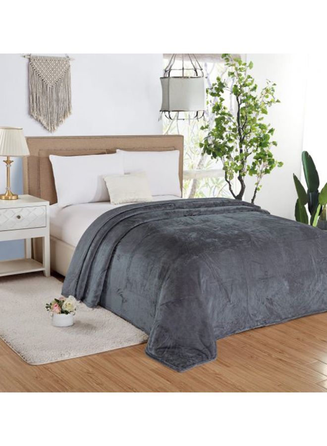 Moon Soft Bed Blanket Flannel Grey 160x200cm  - Image 1