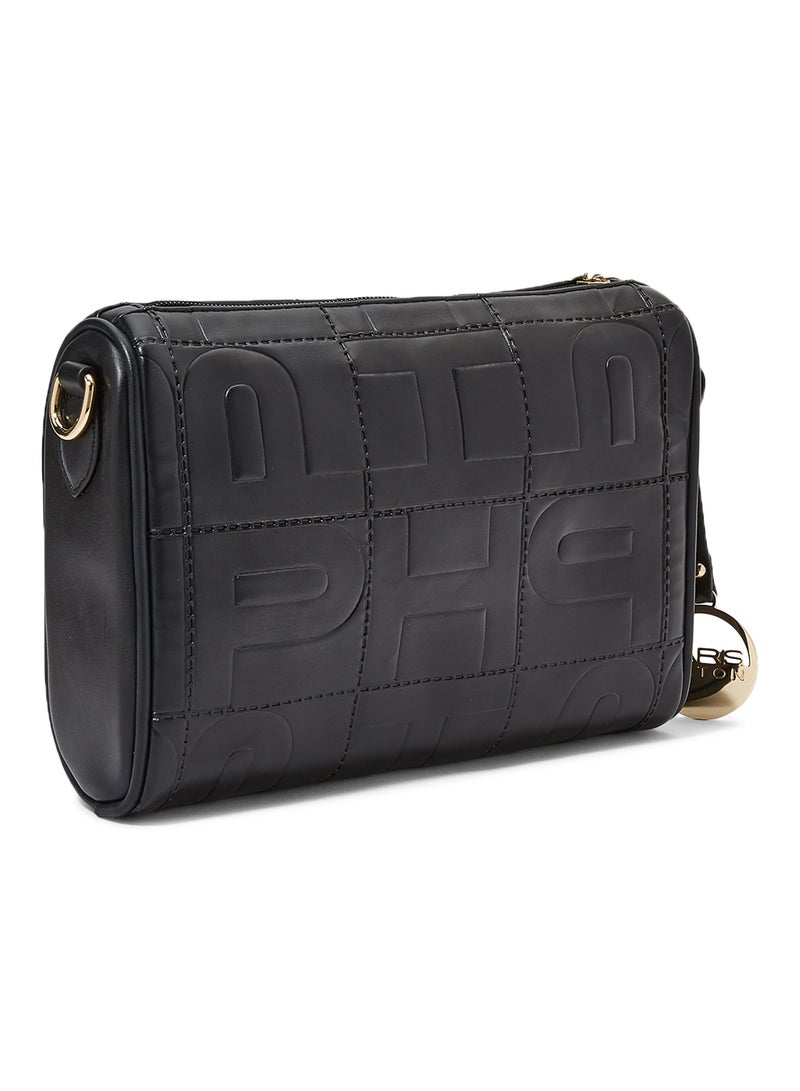 Paris Hilton Portable Polyurethane Crossbody Bag Black - Image 2