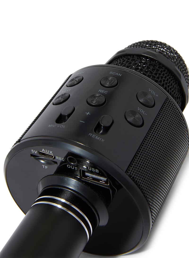 Bluetooth Wireless Handheld Karaoke Microphone WS-858 Black  - Image 2