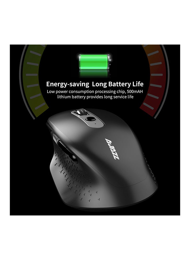 Ajazz I660T Rechargeable Multi-Mode Wireless Mouse Black  - Image 2