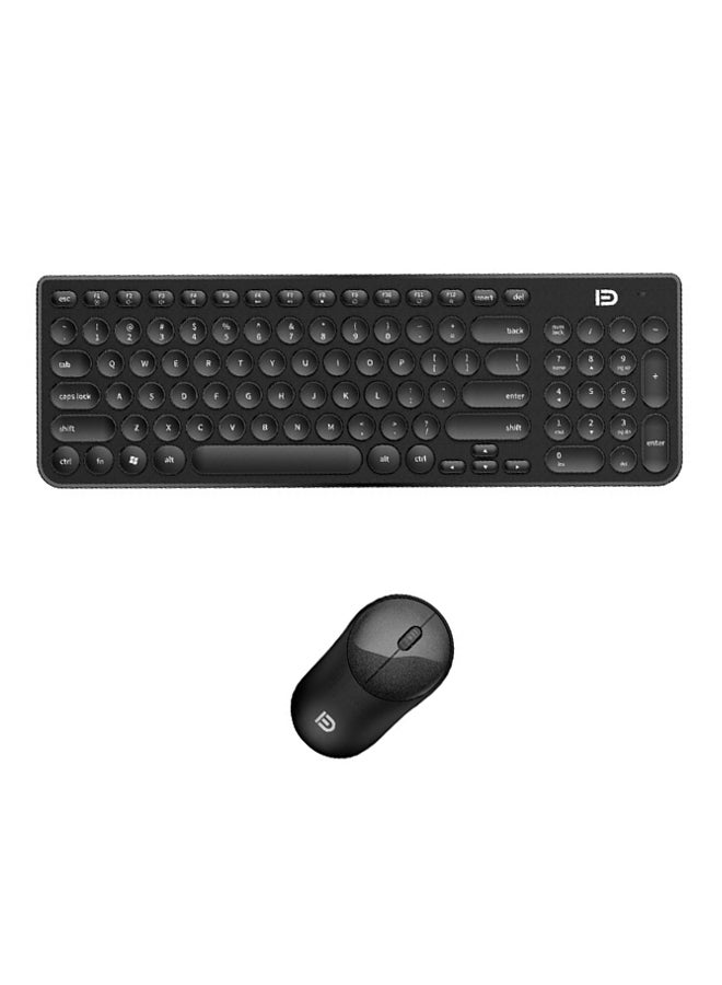 FD Round Key Wireless IK6630 Keyboard And Mouse Set Black - Image 3