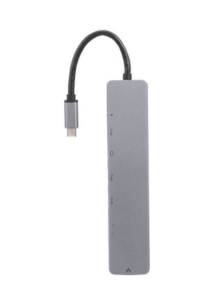 8-In-1 USB-C Multi-Function Laptop Docking Station Converter Grey - v1569818938/N30240614A_1