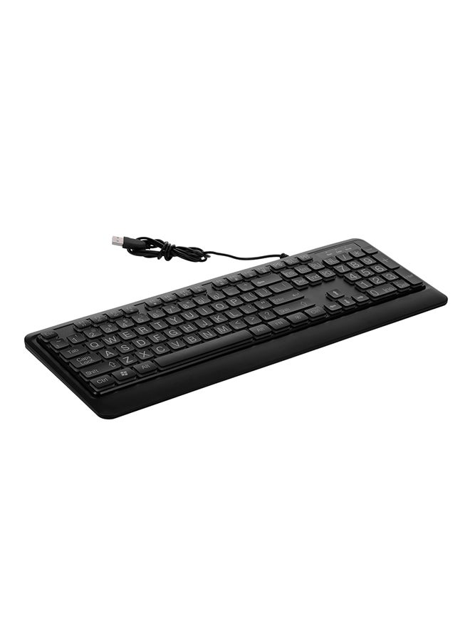 Wired Large Print Keyboard Black - Image 1