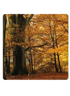 Unique Design Printed Coaster Yellow/Green 9x9cm