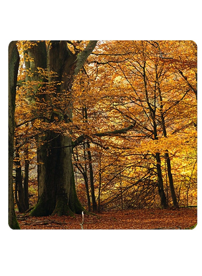 Generic - Unique Design Printed Coaster Yellow/Green 9x9cm - Image 1