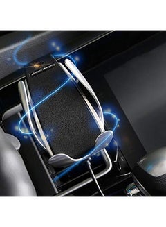 Generic Wireless Car Charger With Phone Holder Black/Silver  - Image 4