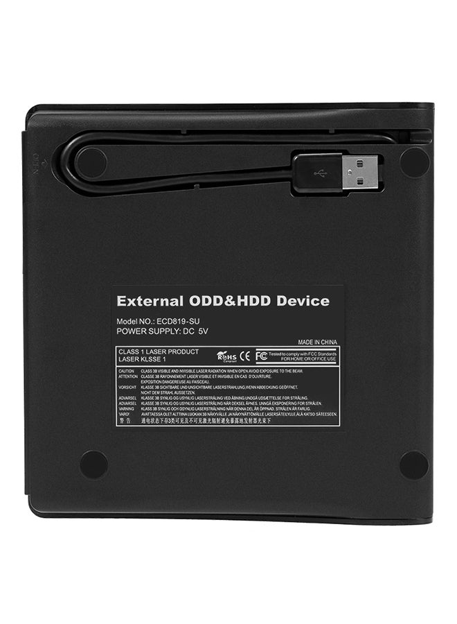 USB Pop-Up External DVD-RW Portable Drive C8992 Black - Image 4