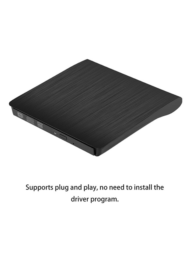 USB Pop-Up External DVD-RW Portable Drive C8992 Black - Image 3