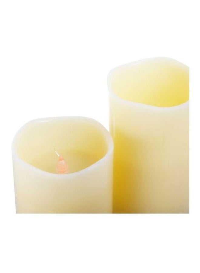 Generic - 3-Piece Colour Changing Flameless Candle Set With Remote Beige - Image 1
