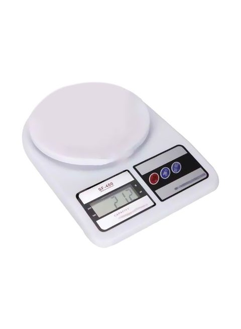 Electronic Kitchen Digital Weighing Scale 7Kg White/Black
