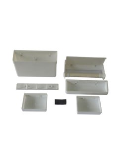 5-Piece Magnetic Refrigerator Shelf Storage Rack Set AS936HL1CFTJZNAFAMZ-22058869 White