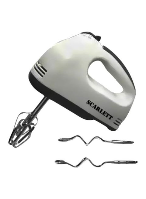 Electric Hand Mixer With 4 Attachment HE-133 White/Grey/Silver