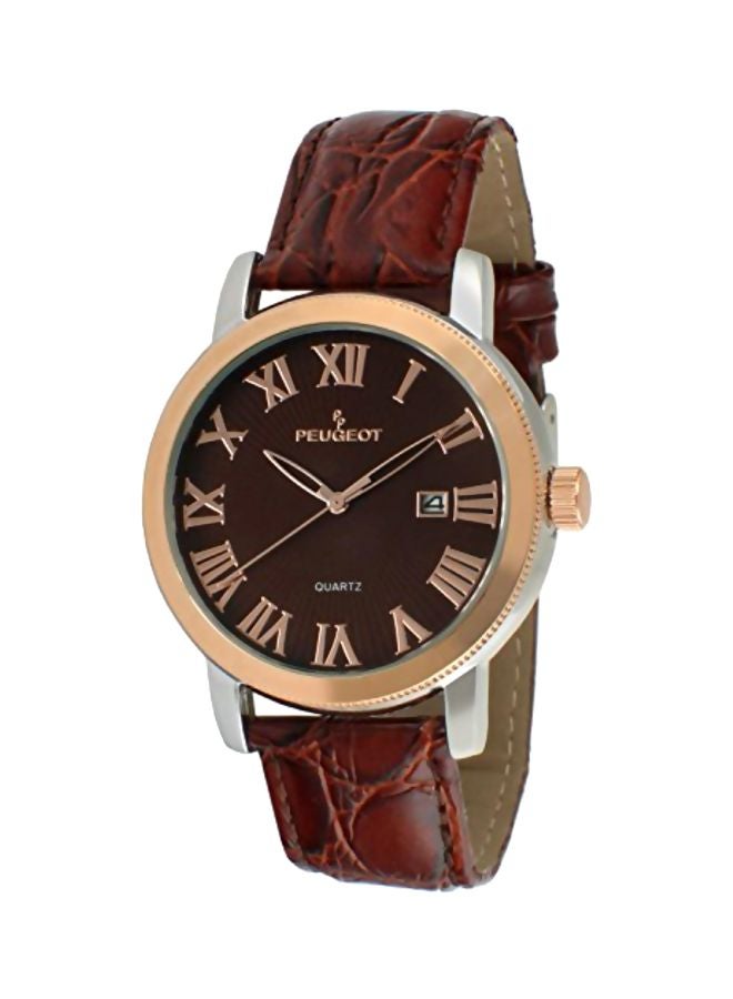 PEUGEOT - Men's Stainless Steel Analog Watch 15SBL - 40 mm - Brown - Image 1