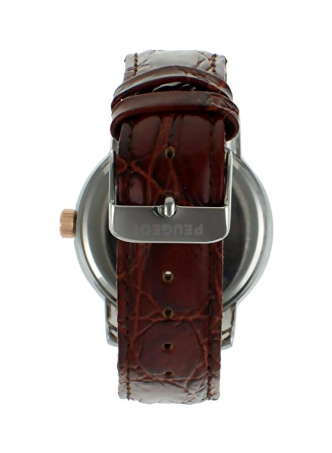 PEUGEOT - Men's Stainless Steel Analog Watch 15SBL - 40 mm - Brown - Image 1